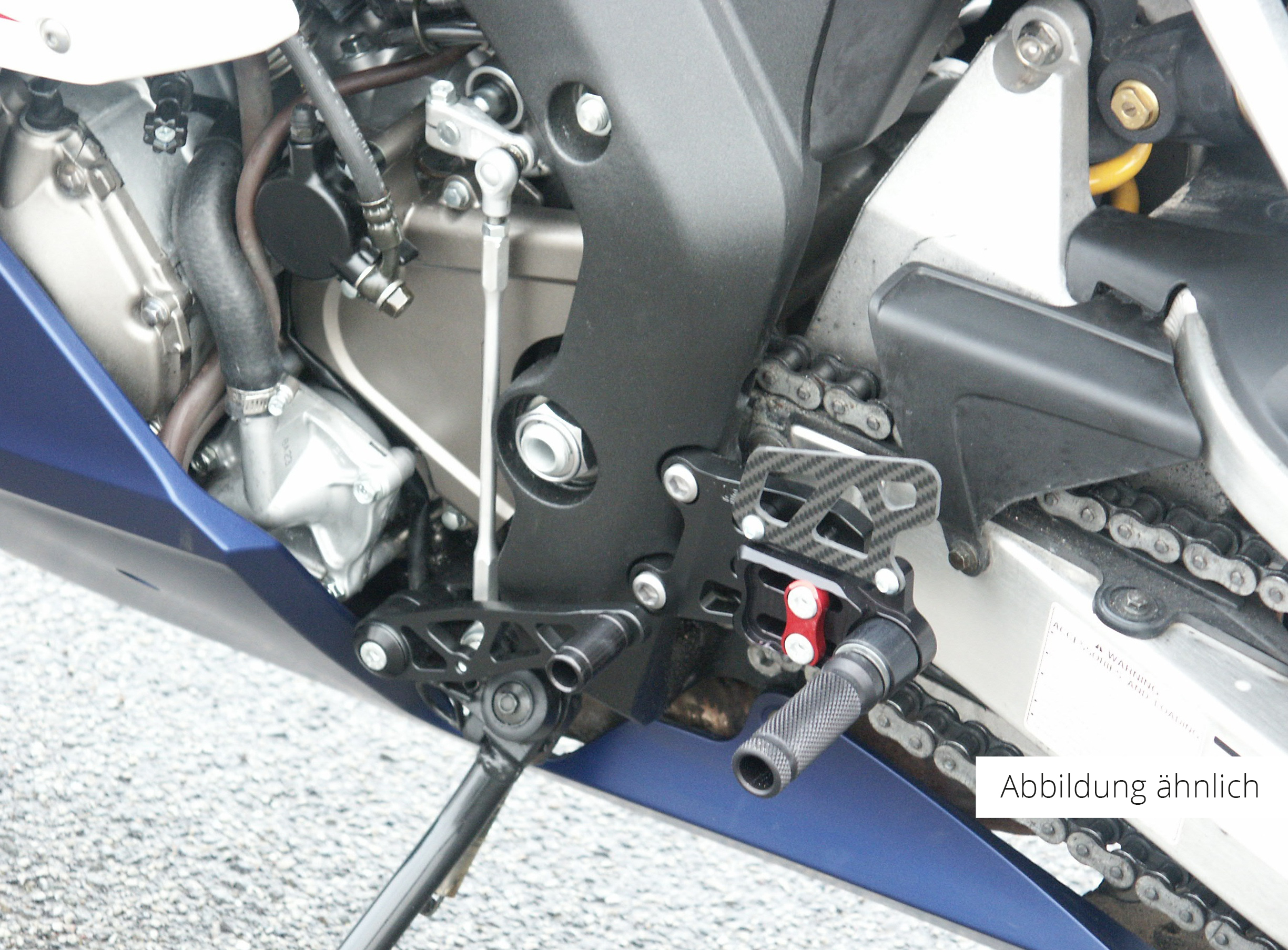 LSL 2Slide Rearset for Honda CBR1000RR, 2017-, black-red