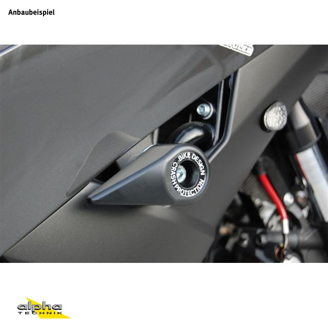 TEAR DROP Crash Pad Kit for Honda CBF1000F (SC64) 2010-16 black