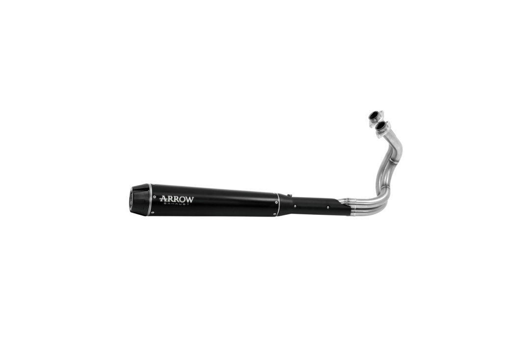 ARROW DARK REBEL Full Exhaust System, Black Stainless Steel & Aluminium for Kawasaki Vulcan S 650 2021-2023