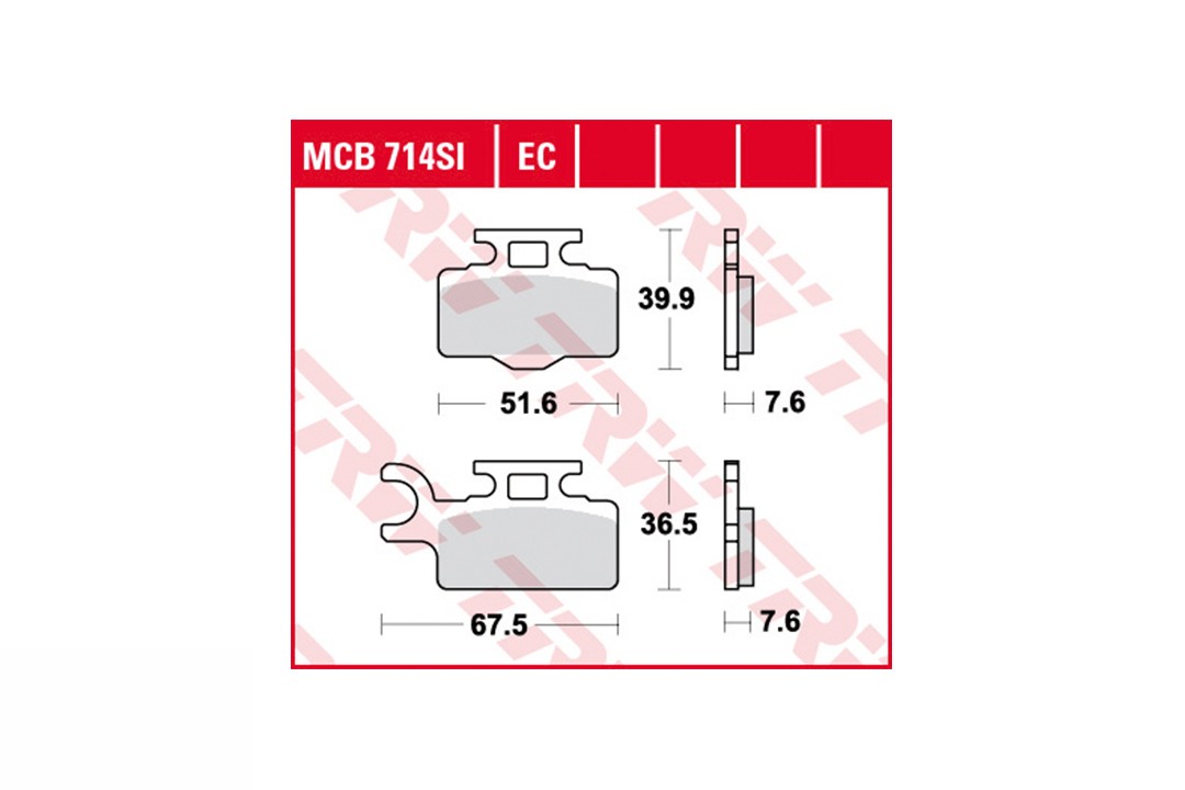 TRW brake padsatz MCB714EC rear