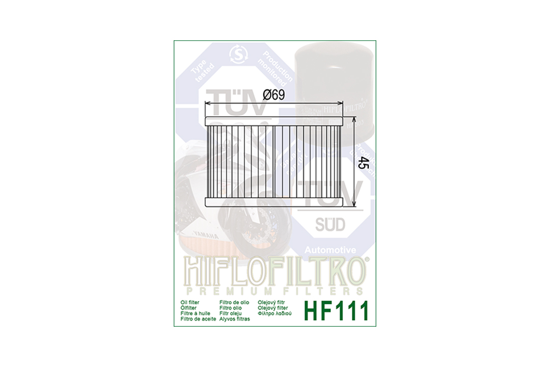 HIFLO oil filter HF111 for various Honda models