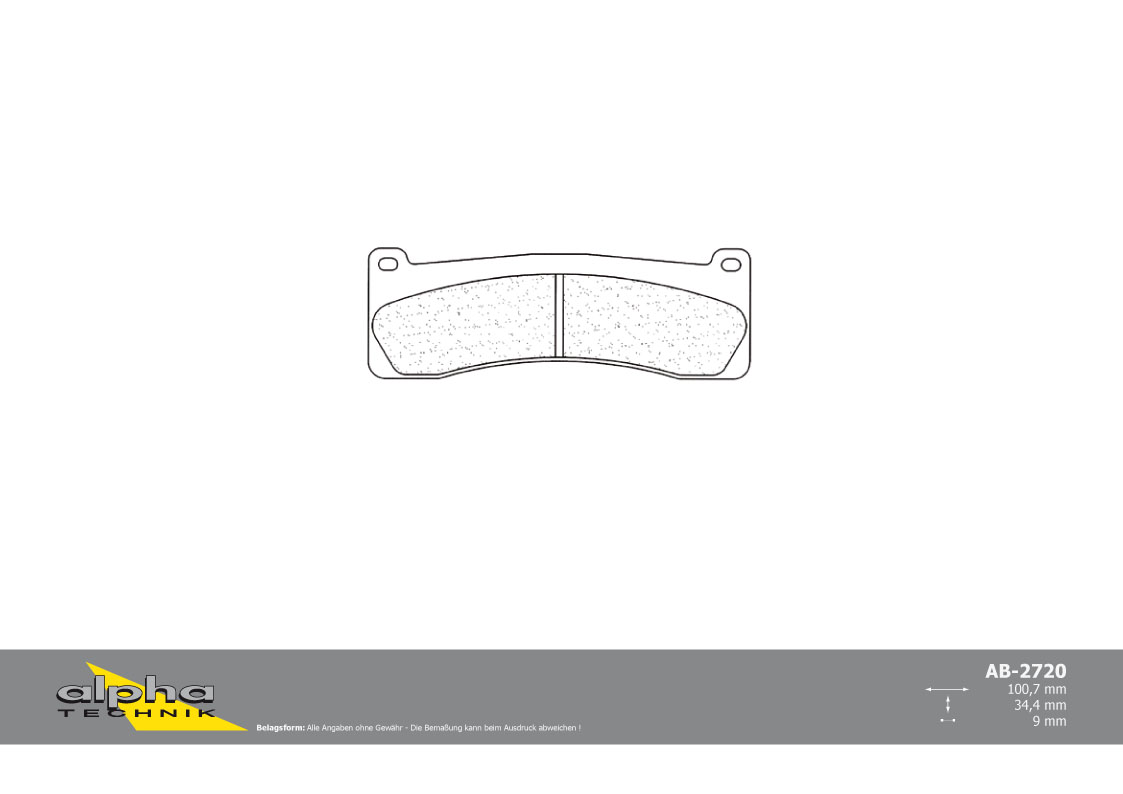 alpha Technik brake pad Racing without ABE