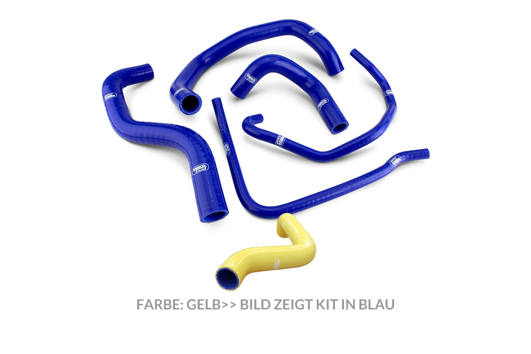 SAMCO SPORT Silicone Hose Kit, Yellow, for Kawasaki ZX6R and ZX6RR Model Year 2003-2004