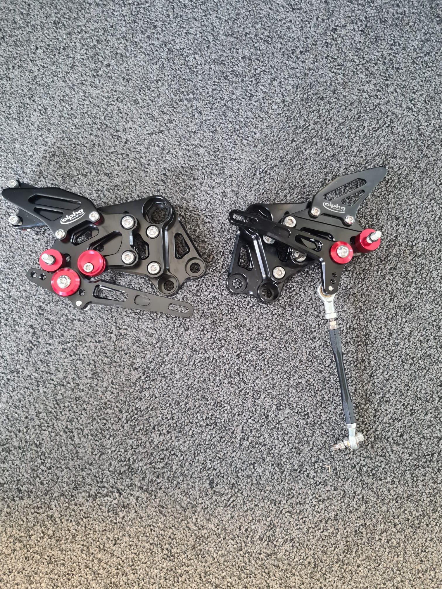 >TRACK< Rearset System black KTM RC390 2014- ABE