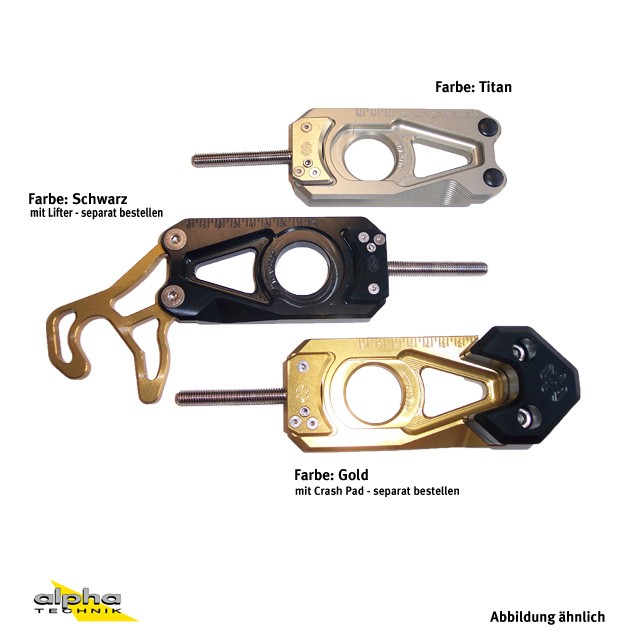 GILLES chain adjuster for BMW S1000RR black