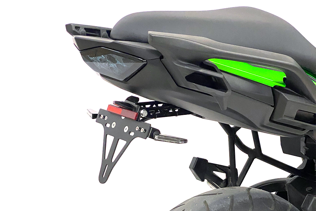 alpha Technik Number Plate Holder for Kawasaki Versys 650, Type LE650E / LE650H / LE650J, from model year 2015-