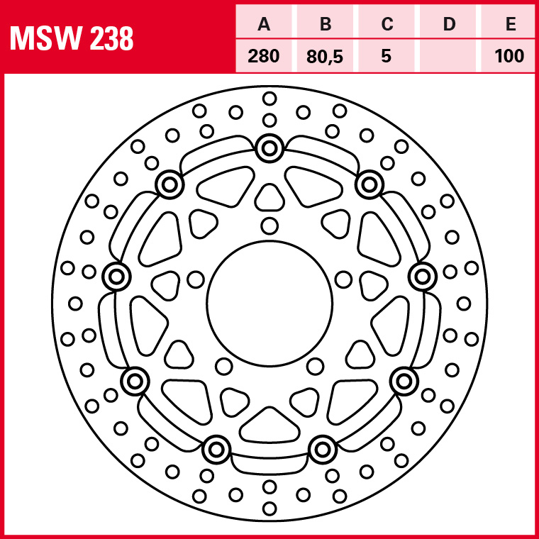 TRW brake disc Allround floating MSW238