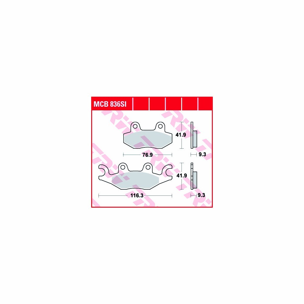 TRW Brake Pad Set Sinter Offroad MCB836SI Rear