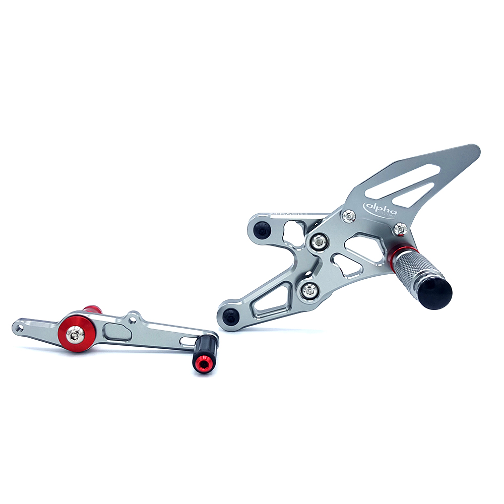 >TRACK< footrestenanlage titanium BMW S1000RR Type K10, model year 2015-16, Type 2R10, model year 2017-, BMW S1000R Type 2R10, model year 2017- ABE