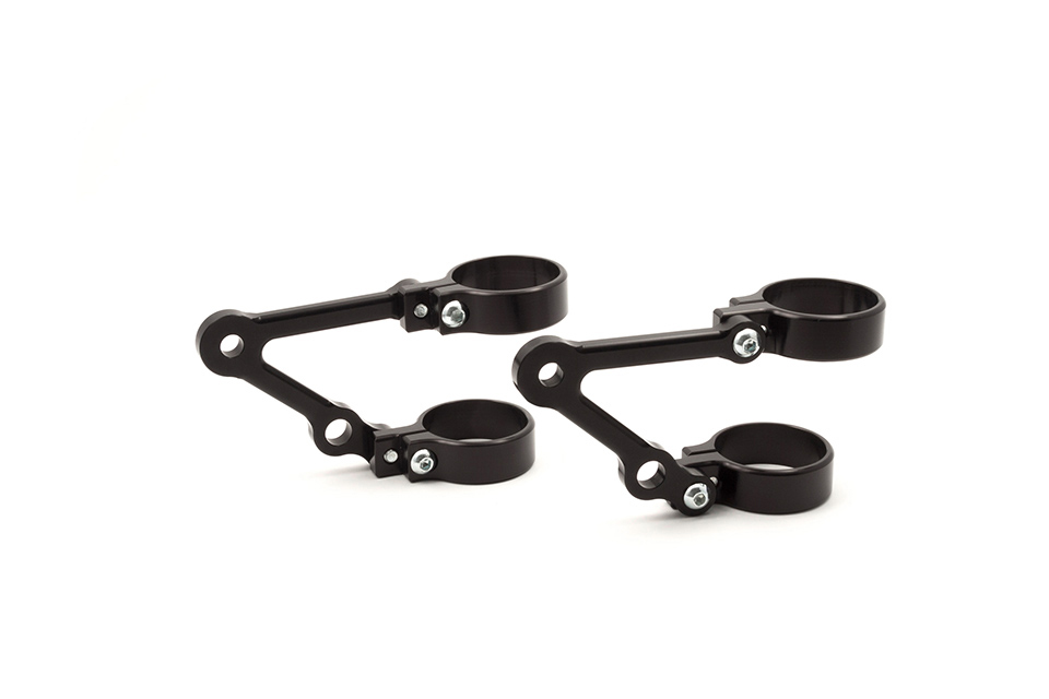 LSL Headlight Bracket 52mm, Extra Short, with flasher light, turn signal Mount