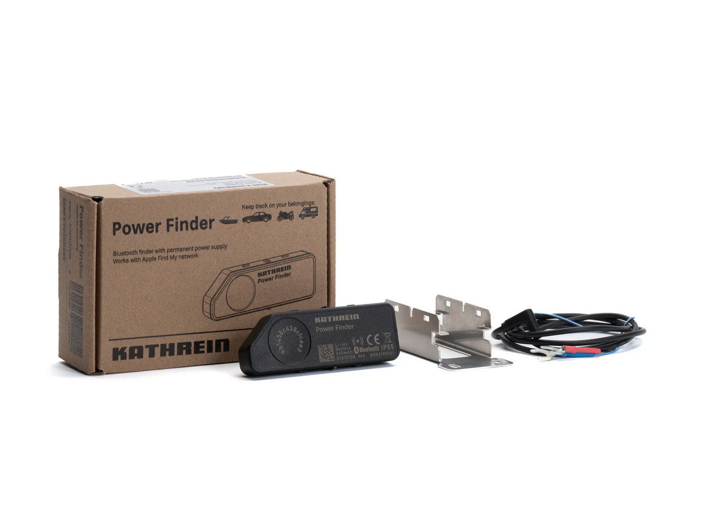 KATHREIN Power Finder – Tracker with Apple 'Find My' Integration, Secure for motorcycle, Car & E-Bike