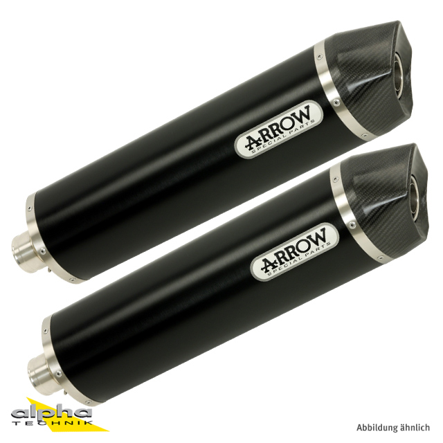 ARROW RACE TECH Exhaust for KTM 990 Adventure 2006-12 / SMT 2009-13 in black aluminium