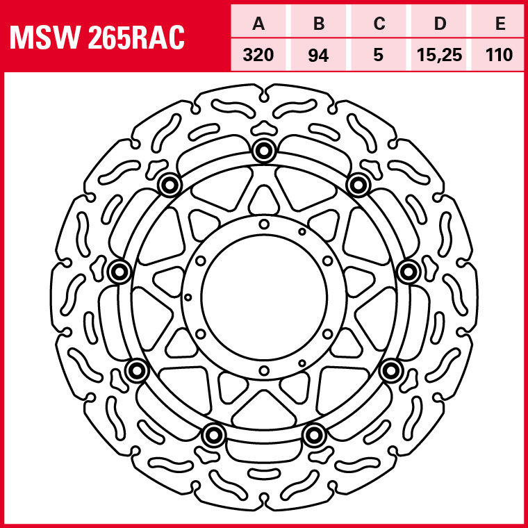 TRW brake disc Sporty Floating MSW265RAC