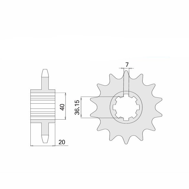 Sprocket, 16 teeth, pitch 530