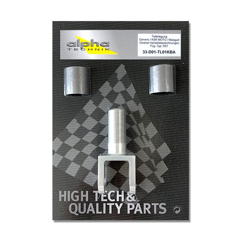 alpha Technik Lowering Kit 25mm. for various Generic, KSR Moto, Malaguti; Model Years 2019-