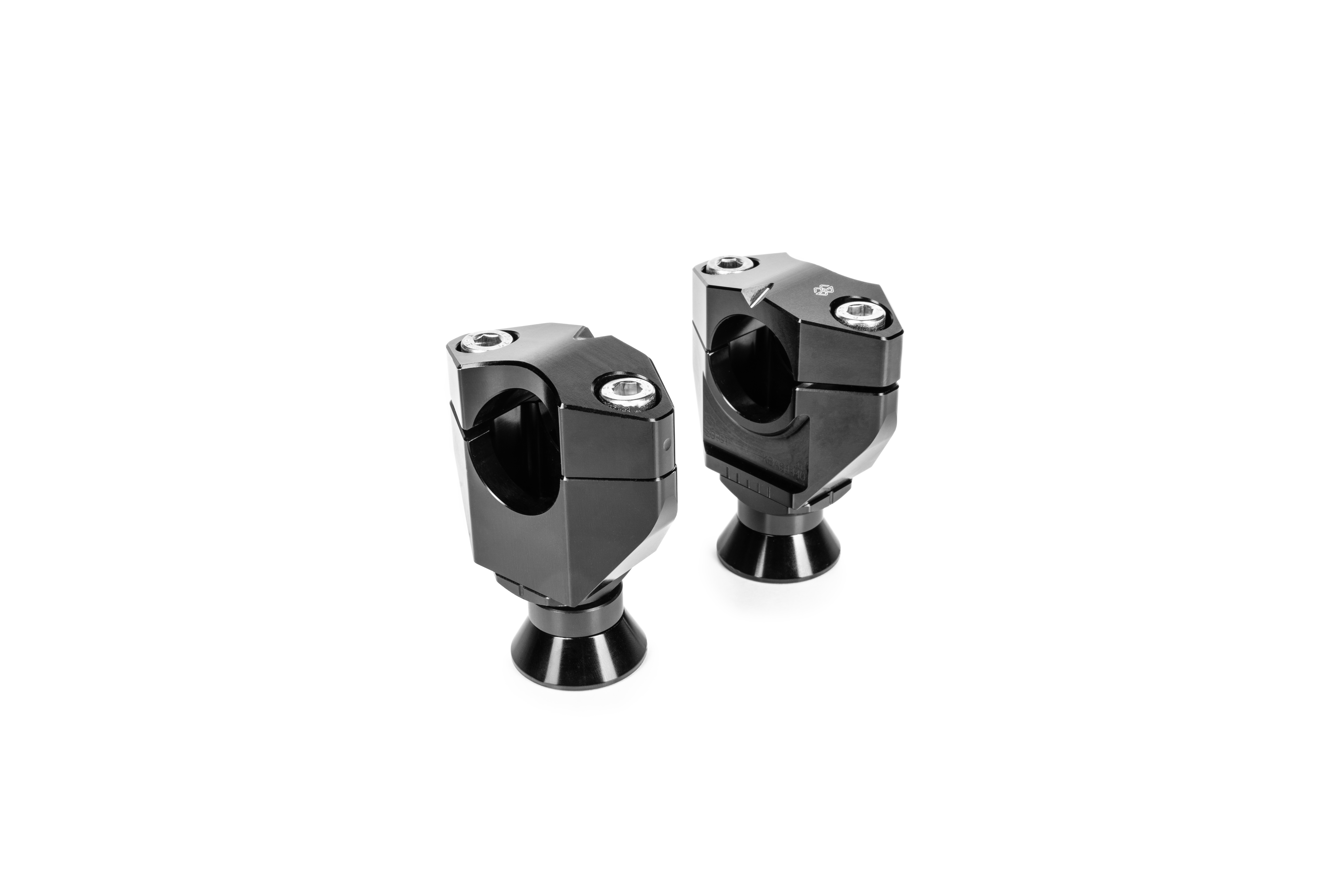 GILLES 2DGT adjustable handlebar risers black