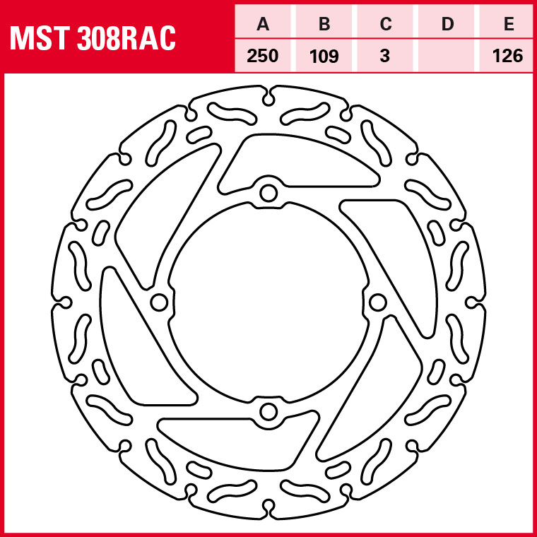 TRW brake disc Sportive Fixed MST308RAC