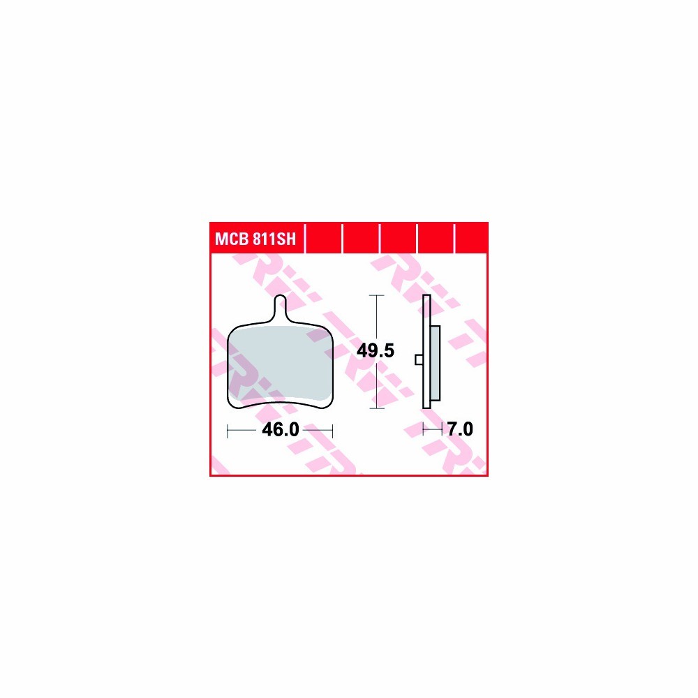 TRW brake pad set Sinter Street MCB811SH Front