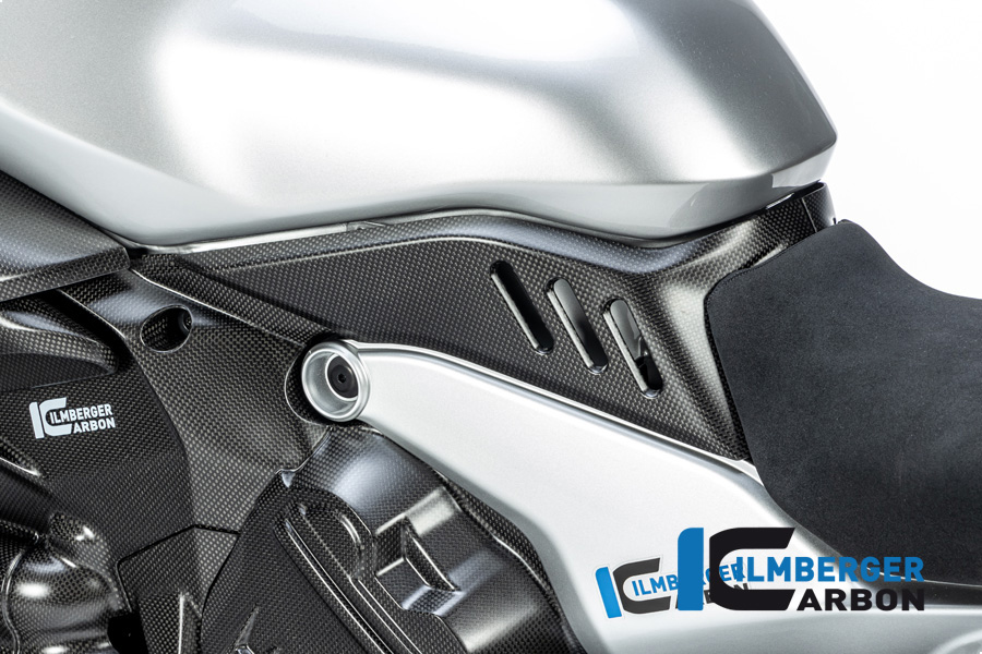 Ilmberger Carbon Cover under the fuel tank left side L/S for Ducati Diavel V4 2023-, matt