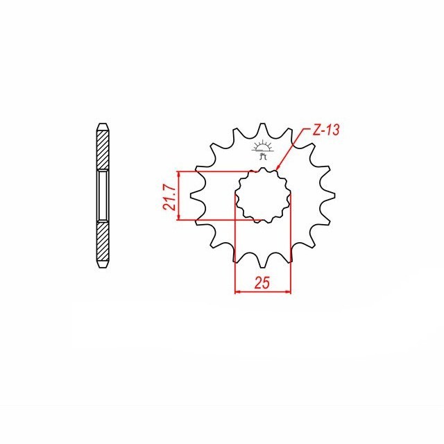 Sprocket, 16 Teeth, 532 Pitch
