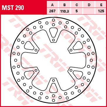 TRW brake disc Allround rigid MST290