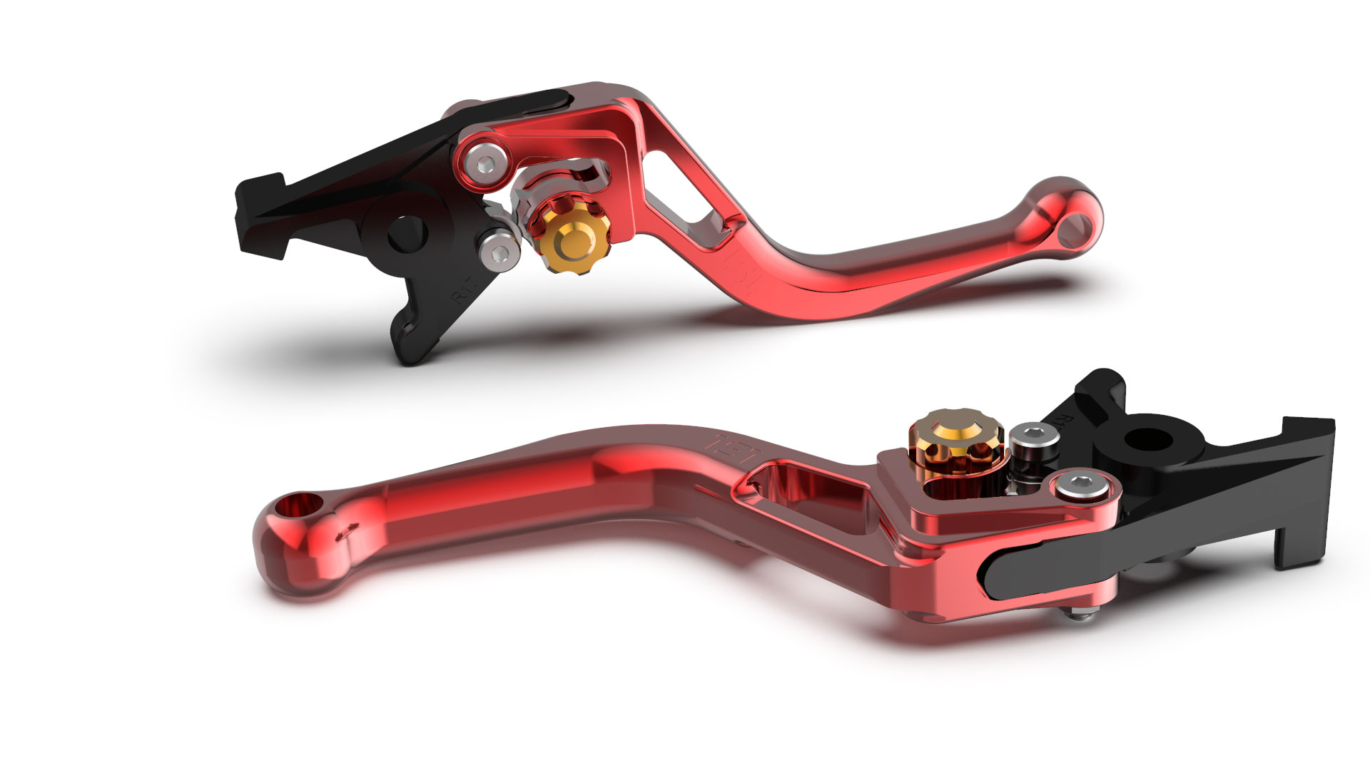 LSL BOW R82 Brake Lever, Short, Red/Gold
