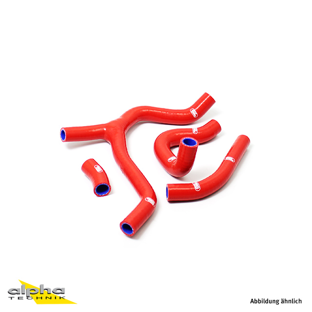 SAMCO SPORT Silicone Hose Kit Y-Piece - Race Design Red for Honda CRF450R CRF450RE Model Year 2015-2017