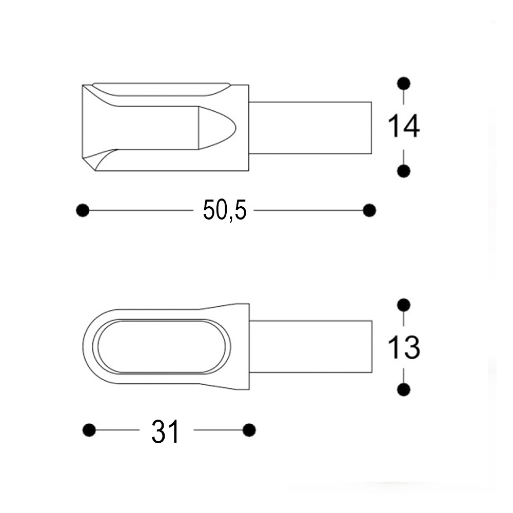 Barracuda MI-LED B-LUX Mini Indicators, Black
