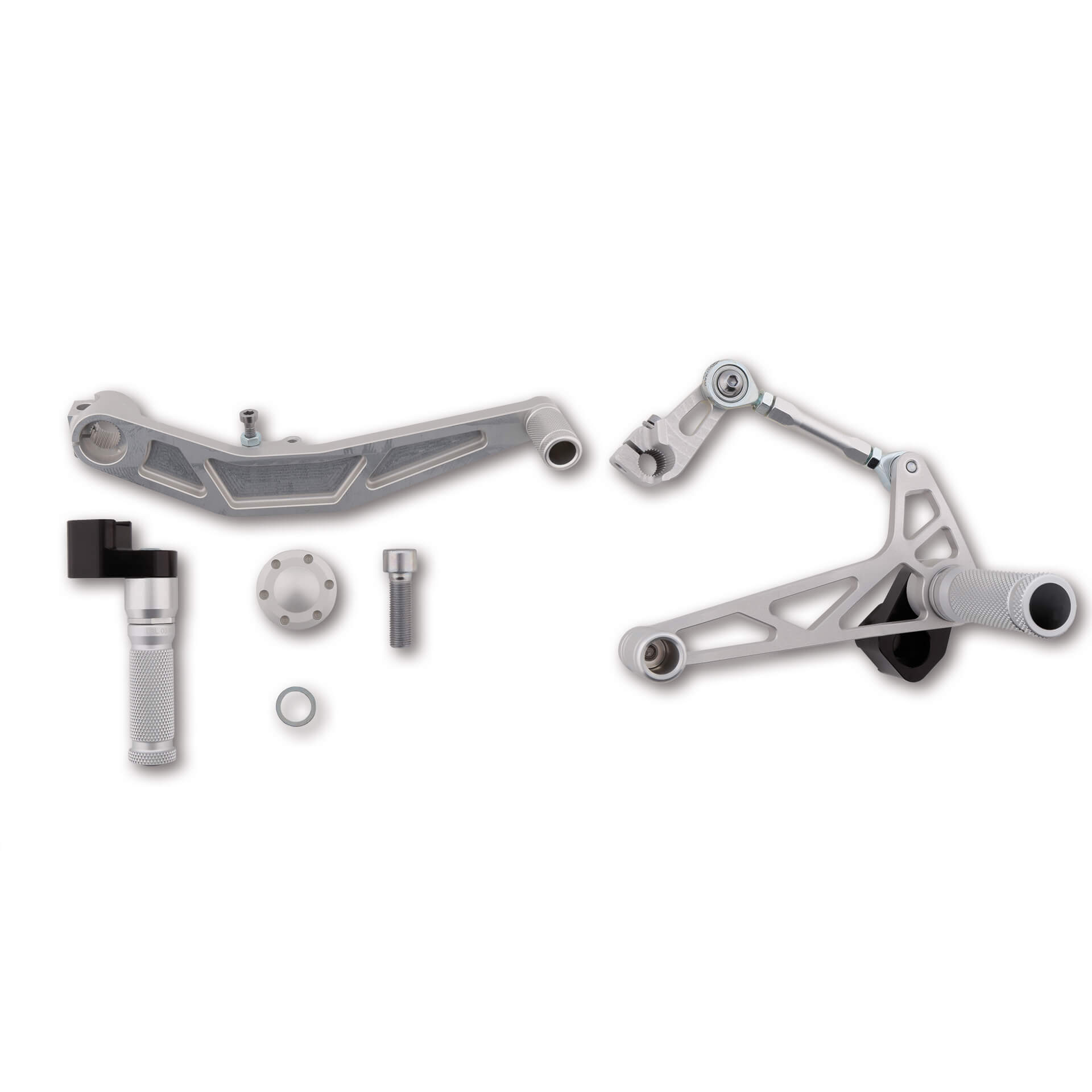 LSL Midi Footrest System for Kawasaki W650, 1999-2006, silver