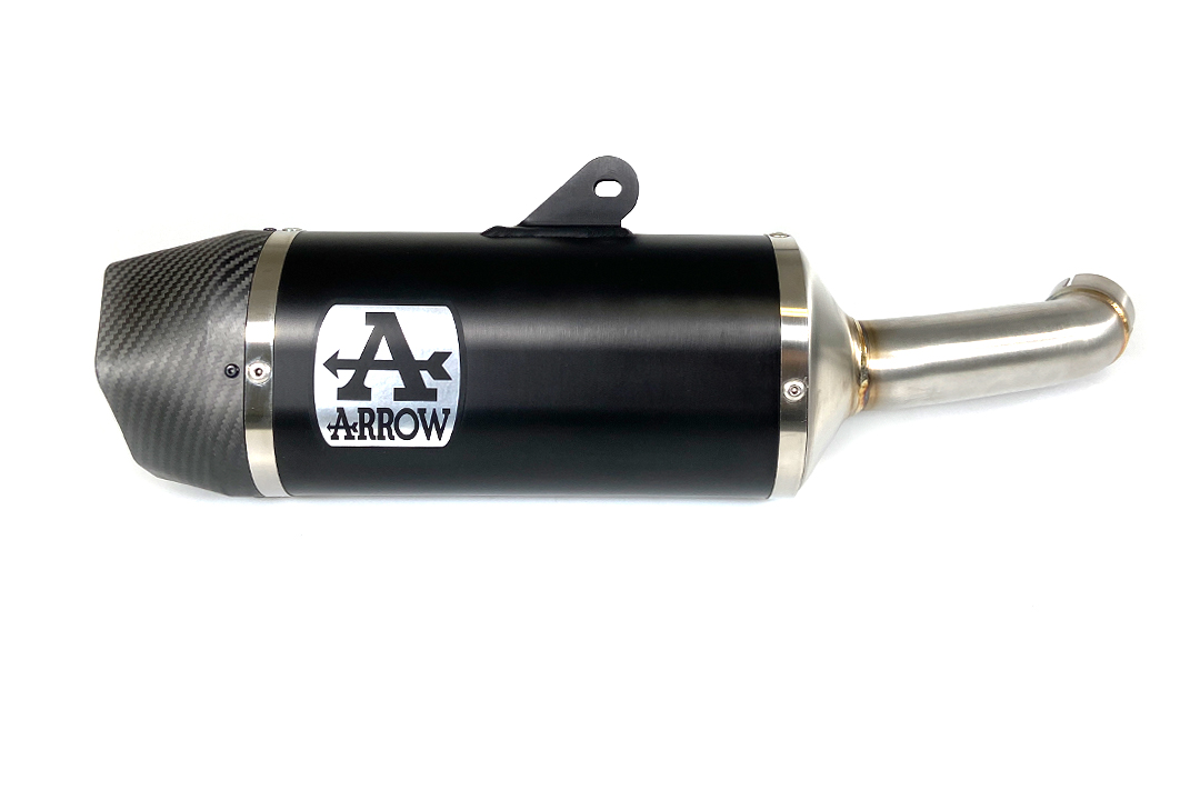 ARROW DARK INDY RACE Exhaust for Husqvarna Svartpilen 401 / Vitpilen 401 2020-, Black Aluminium