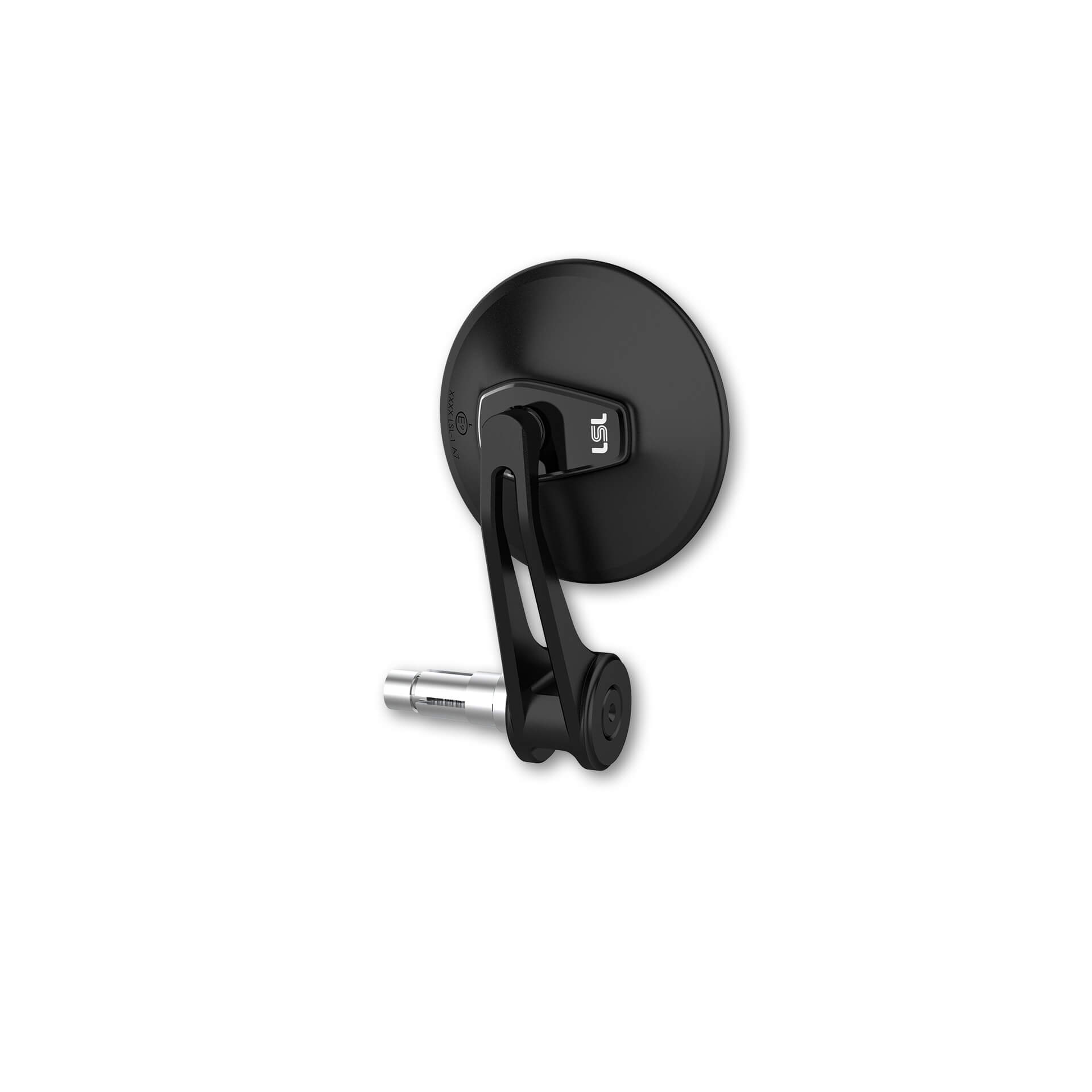 LSL ERGONIA handlebarend mirror, 95 mm diameter, black, with street approval, ECE, suitable for right side R/S and left side L/S