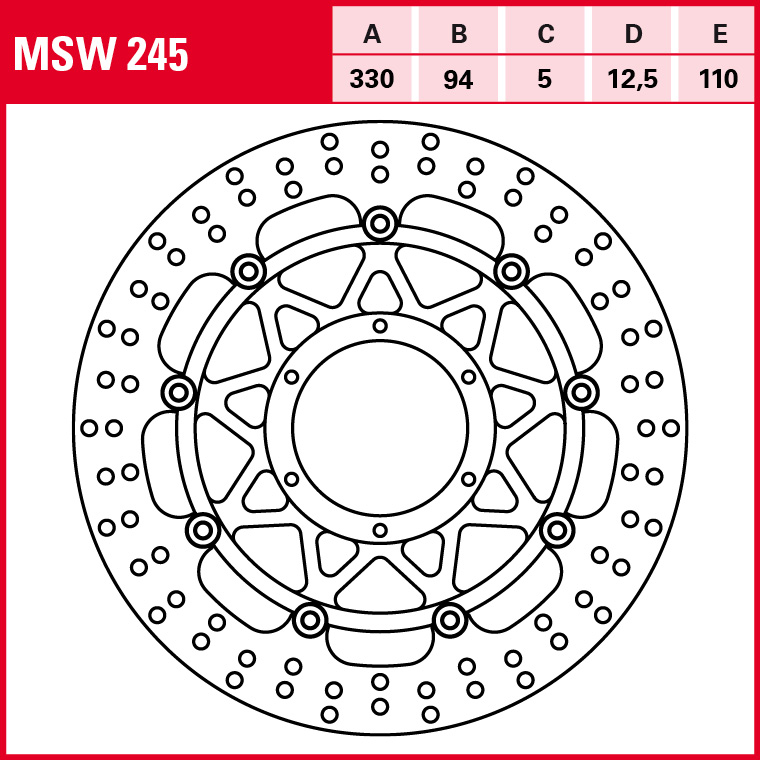 TRW brake disc All-round floating MSW245