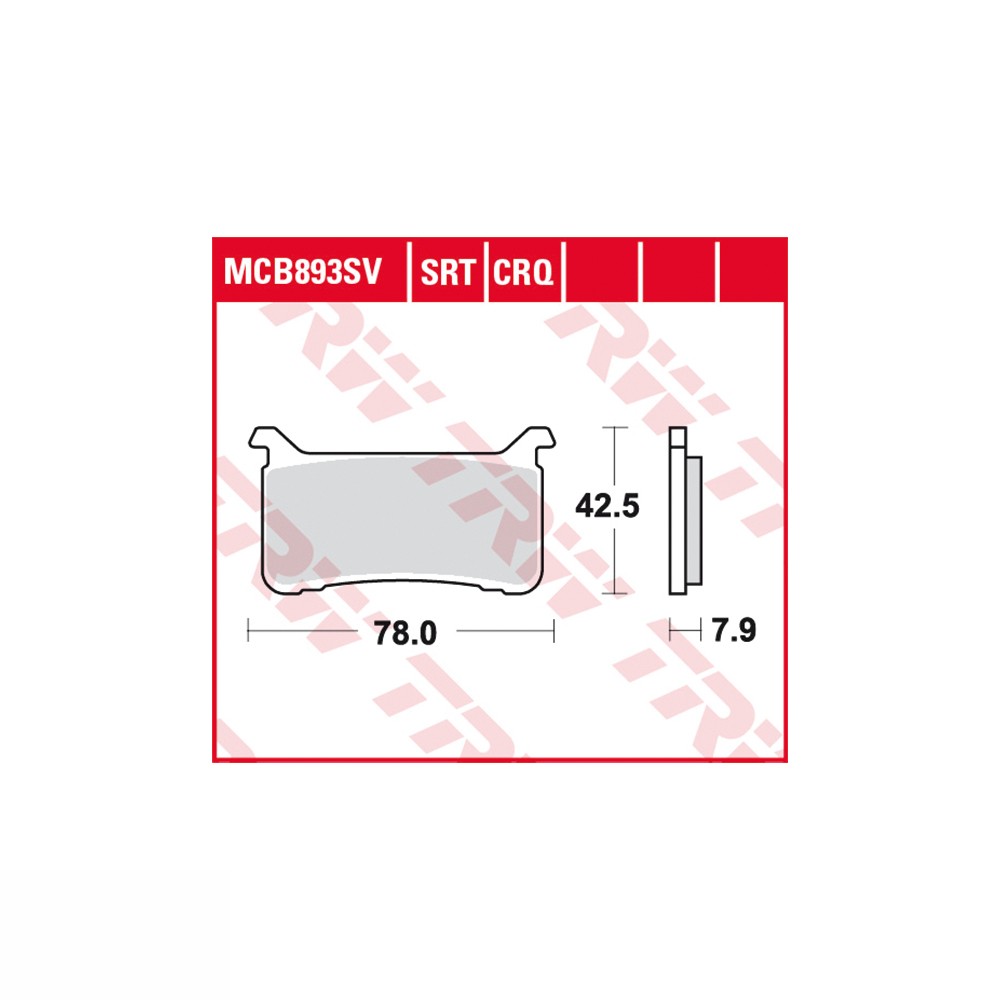 TRW Brake Pad Set Hyper Carbon MCB893CRQ Front