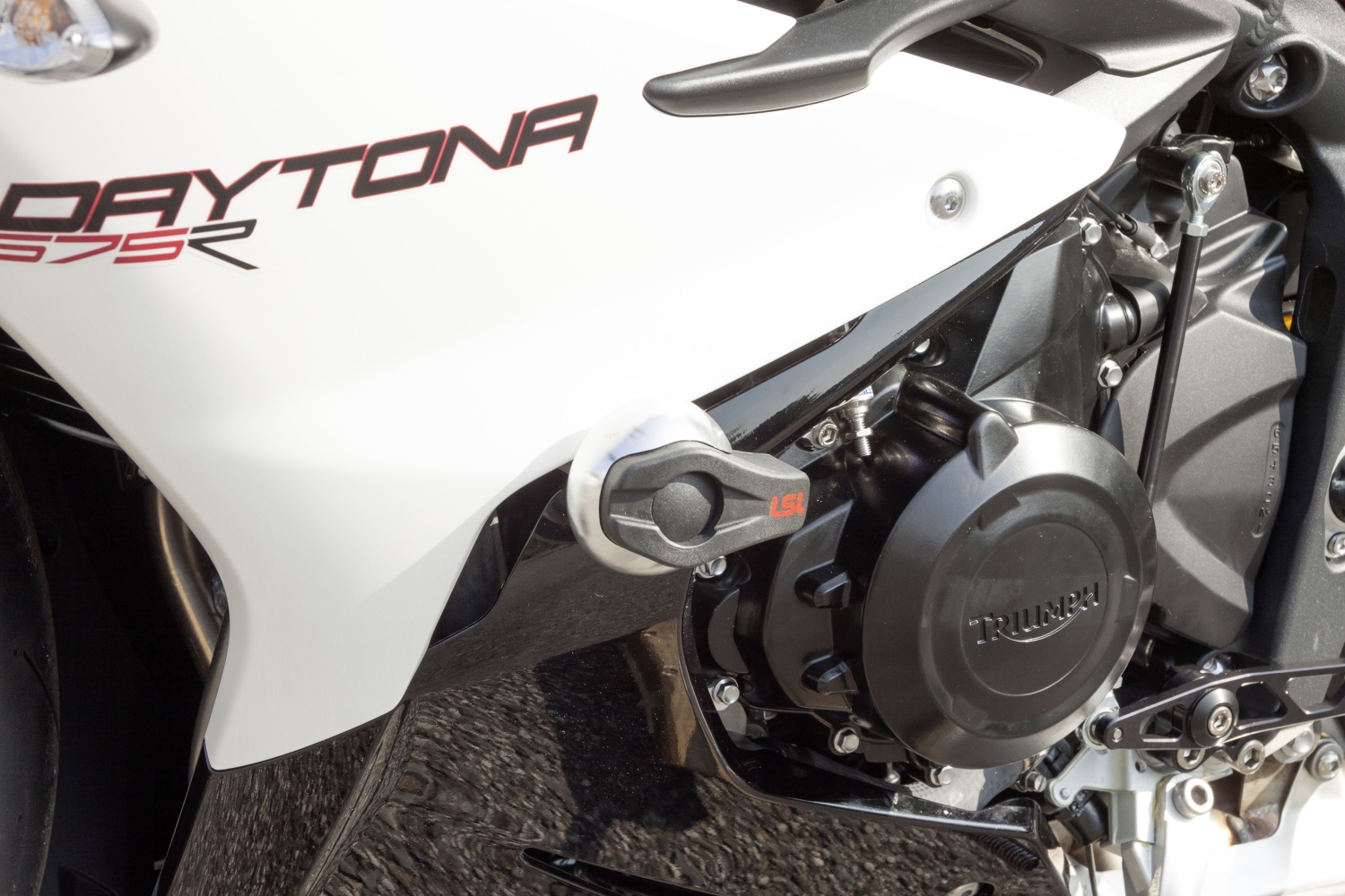 LSL Crash Pad Mounting Kit for Triumph Daytona 675R, 2013-, silver