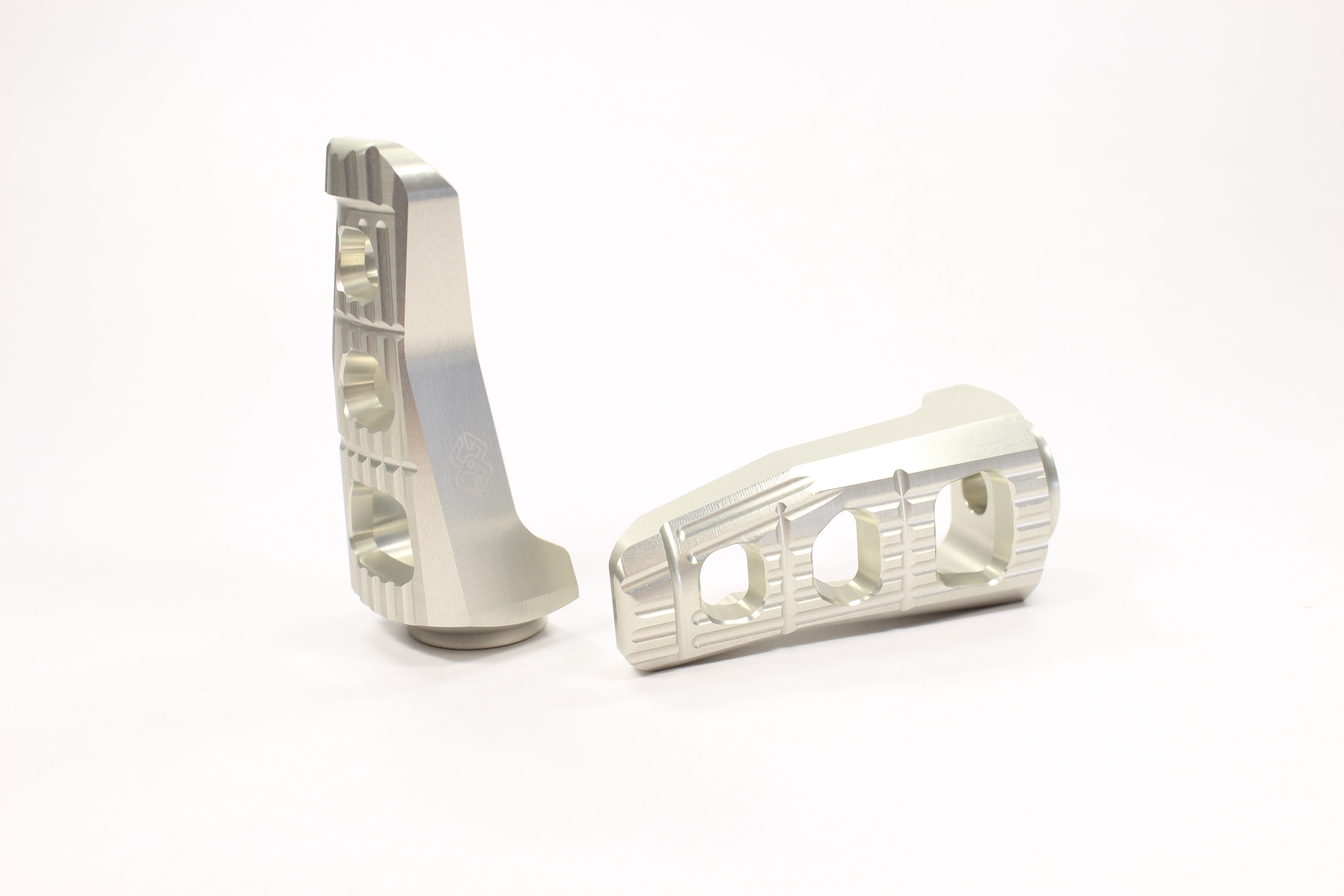 Gilles Touring Pillion Replacement Footrest Kit, Silver, for BMW S1000R, S1000RR, M1000RR