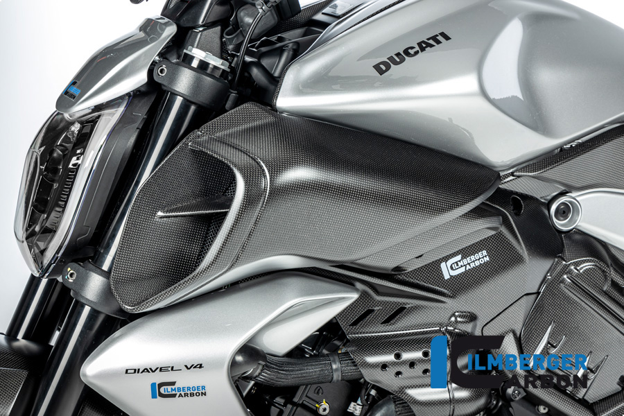 Ilmberger Carbon Air Duct Intake Fairing left side L/S, matte, Ducati Diavel V4, 2023-