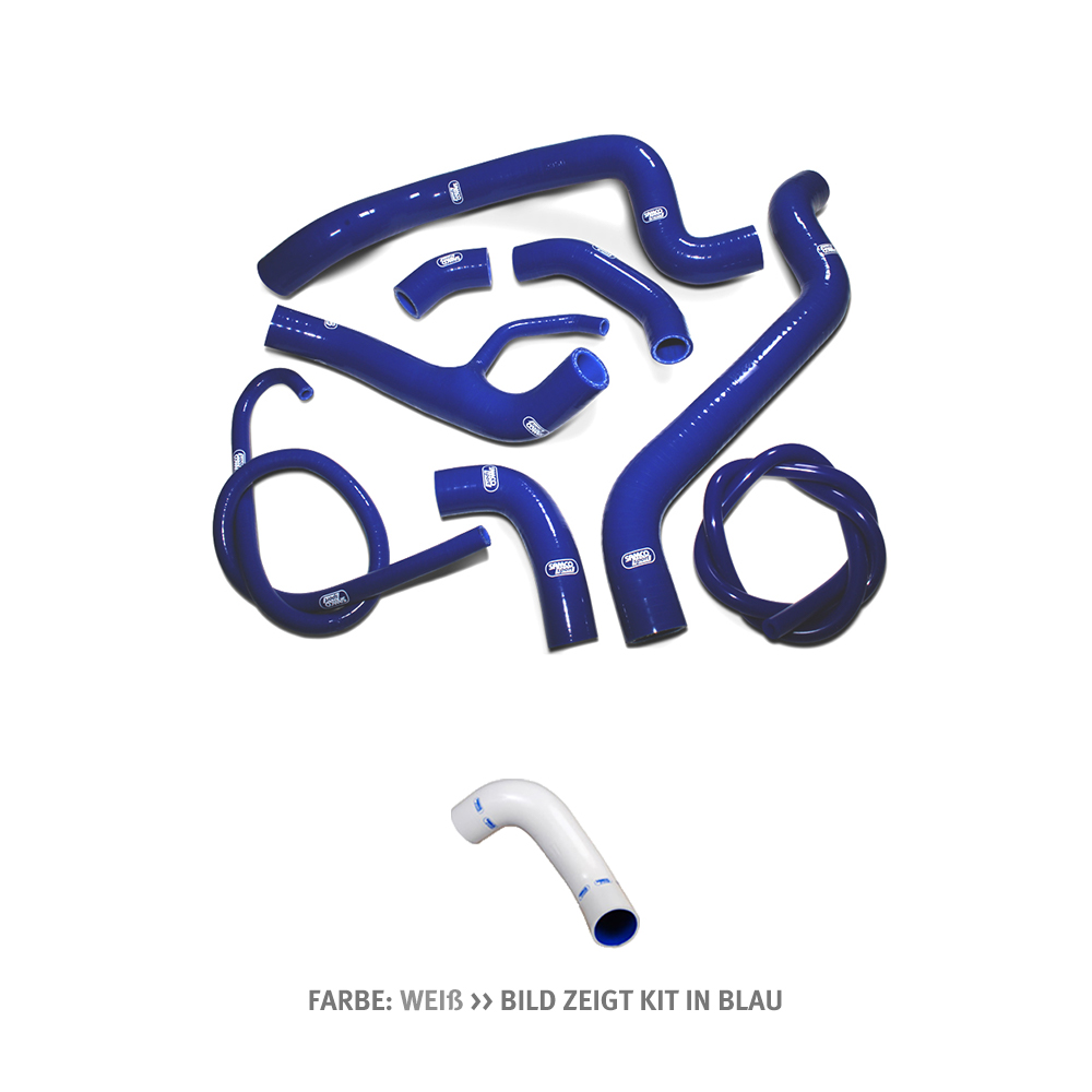 SAMCO SPORT Silicone Hose Kit, white, for Ducati 848 1098 R S 1198 R S Model Year 2007-2014