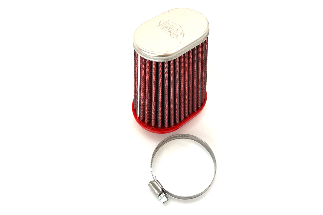 BMC Conical Universal Sports Air Filter, 50 mm Diameter, 120 mm Length, right side R/S, Chrome Cap