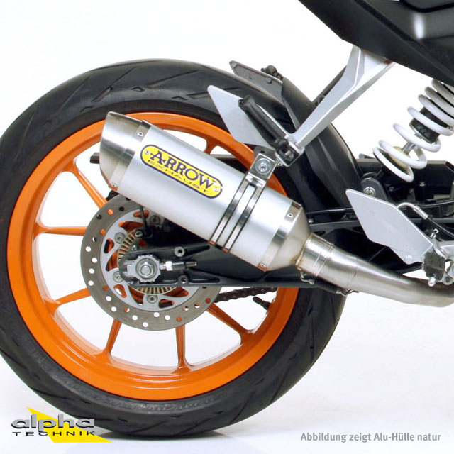 ARROW Aluminium DARK THUNDER Exhaust for KTM 125RC / 390RC / 390 Duke 2013-2016