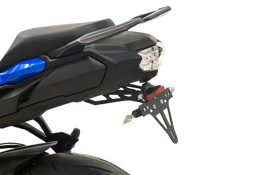 alpha Technik Number Plate Holder for Suzuki GSX-S1000GT and GSX-S1000GX, Type WEK0 / WEK3, Model Year 2021-