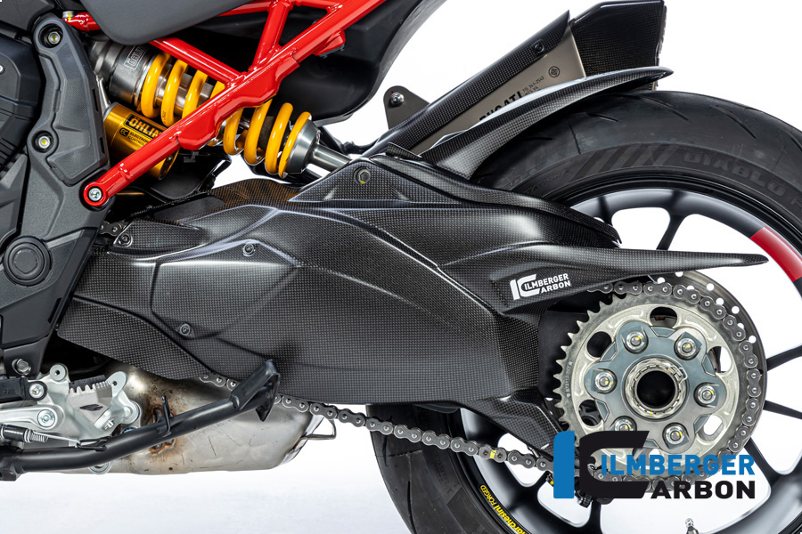 Ilmberger Carbon Swingarm Covers with chainguard, matt, Ducati Multistrada V4 Pike's Peak 2022-