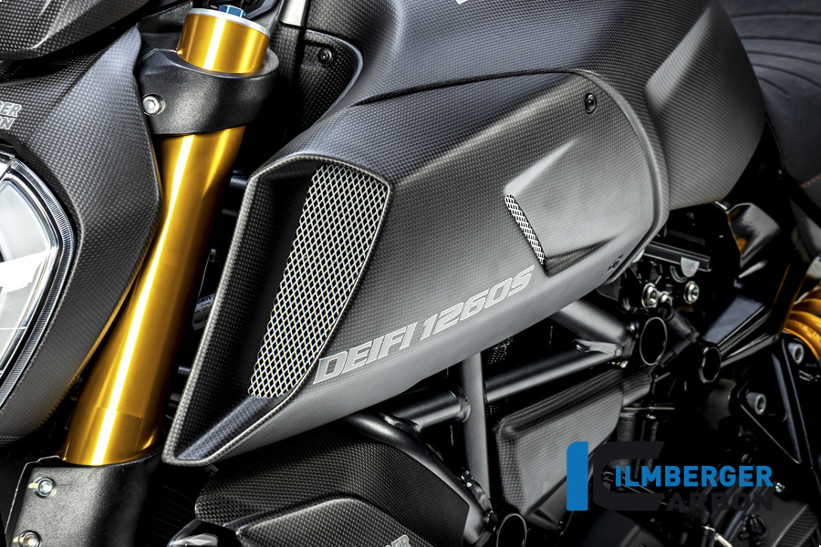 Ilmberger Carbon Air Intake Duct Fairing left side L/S, matt Ducati Diavel 1260, 2019-