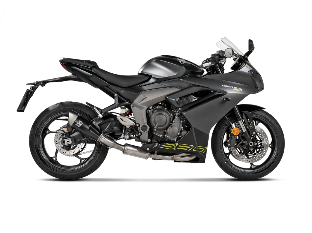 Akrapovic Racing Line (Titanium) exhaust system for Triumph Daytona 660, Tiger Sport 660, 2024-2025, Trident 660 2021-2024