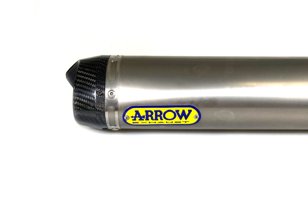 ARROW THUNDER Titanium Exhaust with Carbon End Cap for Yamaha YZF-R125 2019- MT125 2019-