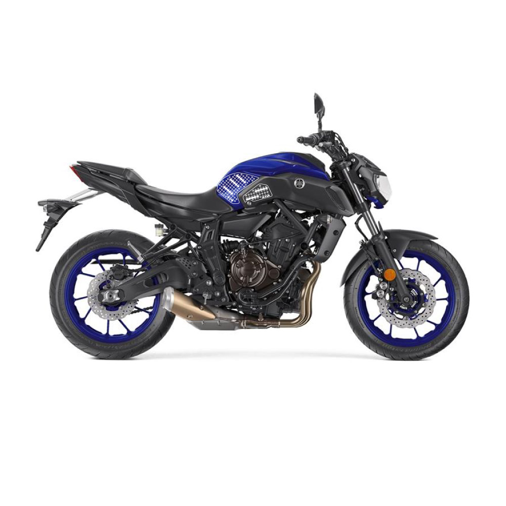 Stompgrip black, Volcano, for Yamaha MT07, 2018-2021