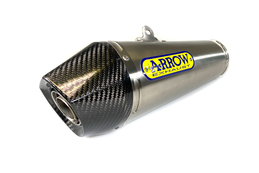 ARROW X-KONE Exhaust for Yamaha MT09 / Tracer 900 2013-, black aluminium with stainless steel end cap (Only with ARROW manifold)