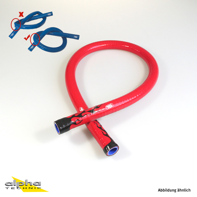 SAMCO SPORT Xtraflex Silicone Hose, Flame Design, 2 Selectable Colours, 19 mm Inner Diameter