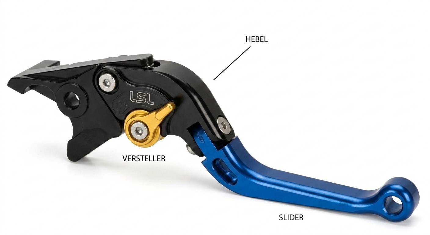 LSL ERGONIA Brake Lever R22 Black/Gold/Blue