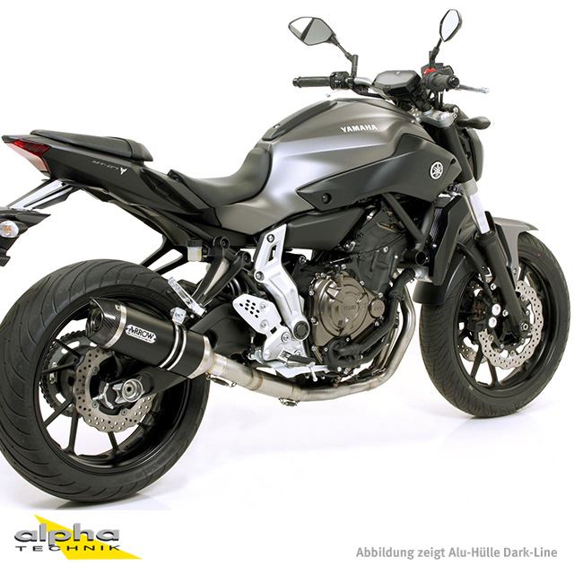 ARROW THUNDER Exhaust for Yamaha MT07 / Tracer 700 2014-2020, Carbon (Only with ARROW Header)
