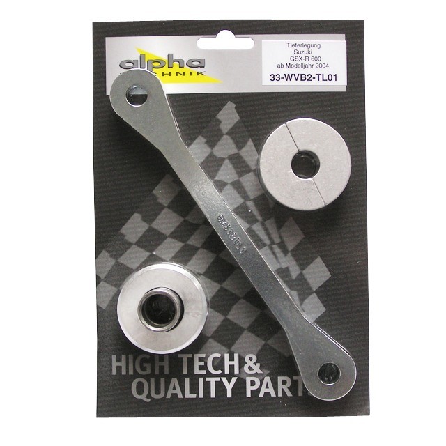alpha Technik Lowering Kit 30mm for Suzuki GSXR600; Type WVB2; Model Year 2004-